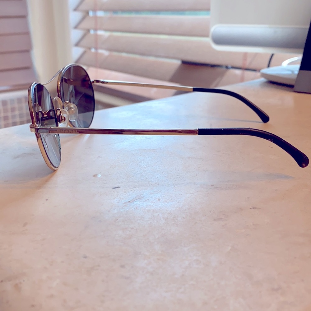 Vintage Chanel Sunglasses 4190 T Q Brown Gold - Picture 4 of 12